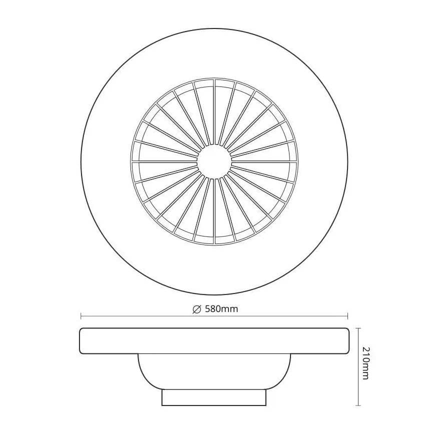 LED Fényerőszabályzós mennyezeti lámpa ventilátorral OPAL LED/72W/230V 3000-6500K + távirányító