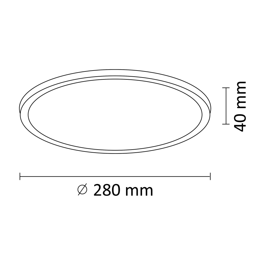 LED Mennyezeti lámpa WOODY LED/15W/230V á. 28 cm