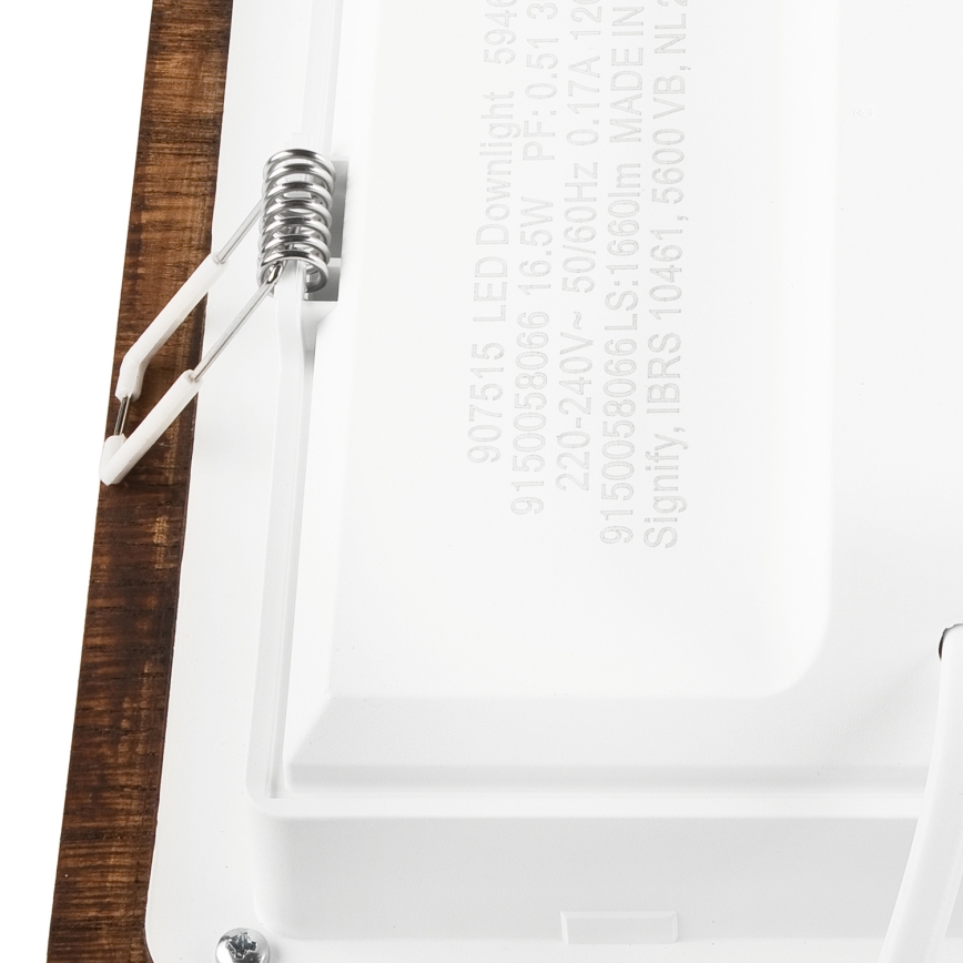 LED beépíthető lámpa WOODY SPOT LED/17W/230V 3000K cseresznye 18,5x18,5 cm