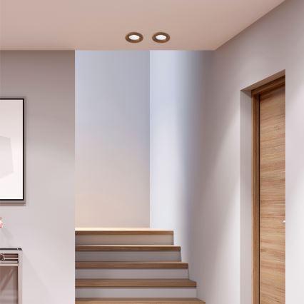 LED beépíthető lámpa WOODY SPOT LED/5,5W/230V 4000K cseresznye ? 10 cm