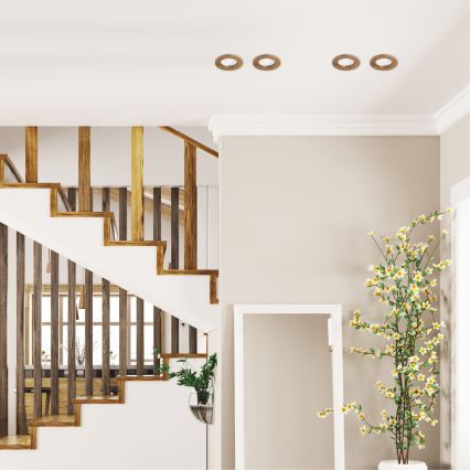 LED beépíthető lámpa WOODY SPOT LED/5,5W/230V 4000K dió ? 10 cm