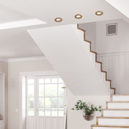 LED beépíthető lámpa WOODY SPOT LED/5,5W/230V 4000K dió ? 10 cm