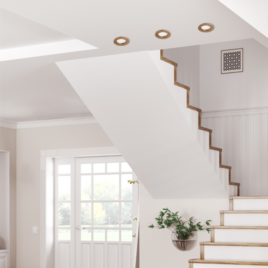 LED beépíthető lámpa WOODY SPOT LED/5,5W/230V 4000K dió ? 10 cm