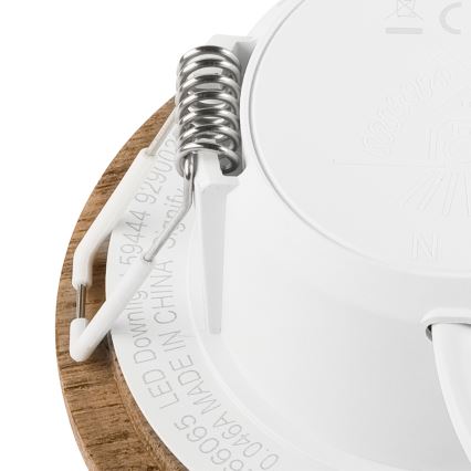 LED beépíthető lámpa WOODY SPOT LED/5,5W/230V 4000K dió ? 10 cm