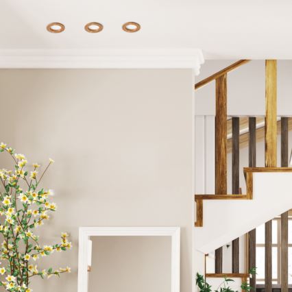 LED beépíthető lámpa WOODY SPOT LED/5,5W/230V 4000K tölgy ? 10 cm