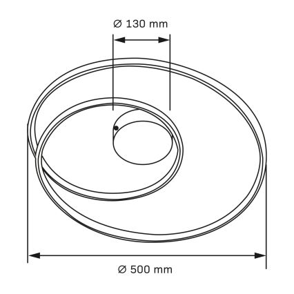LED Mennyezeti lámpa ZEFIRA LED/40W/230V 4000K átm. 50 cm antracit