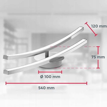LED mennyezeti lámpatest 2xLED/6W/230V fényes króm