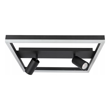 LED mennyezeti lámpatest 38W/230V + 2x GU10/30W, fekete