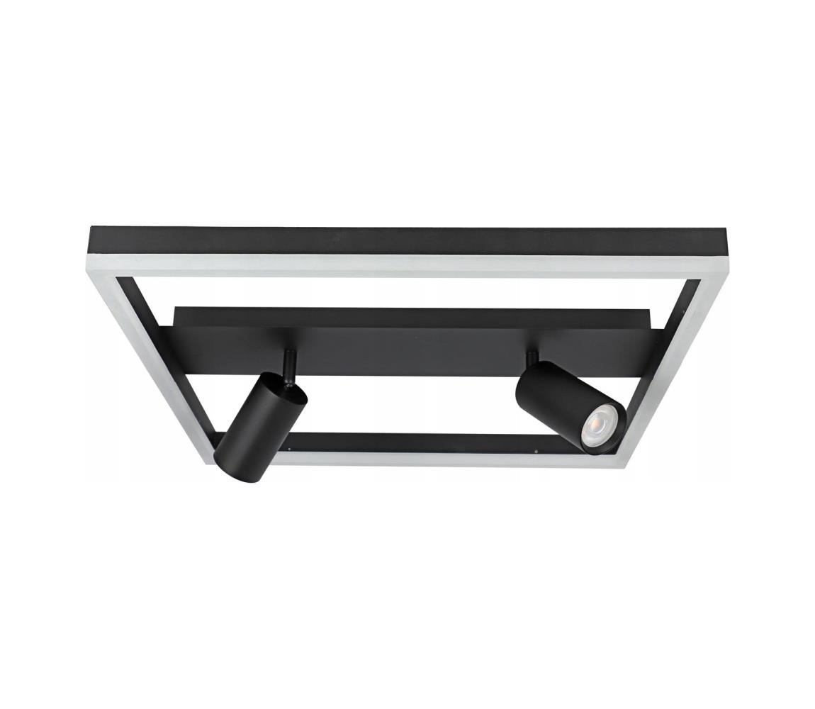 SmartLED LED mennyezeti lámpatest 38W/230V + 2x GU10/30W, fekete 7940