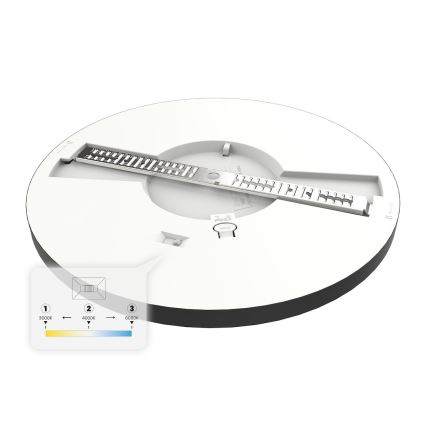 LED mennyezeti lámpatest EVORA LED/18W/230V 3000/4000/6000K átm. 22,5 cm fekete
