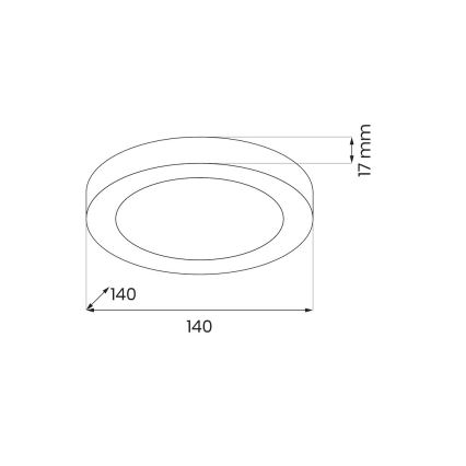 LED mennyezeti lámpatest EVORA LED/6W/230V 3000/4000/6000K Ø 14 cm fehér