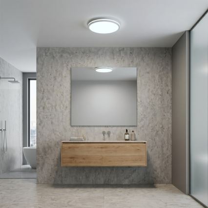 LED mennyezeti lámpatest HUGO LED/12/18/24W/230V 3000/4000/6500K átm. 30 cm IP54 fehér