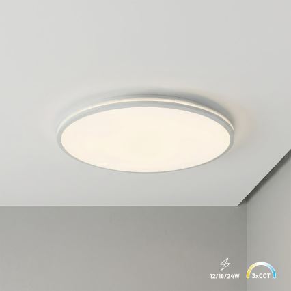 LED mennyezeti lámpatest HUGO LED/12/18/24W/230V 3000/4000/6500K átm. 30 cm IP54 fehér