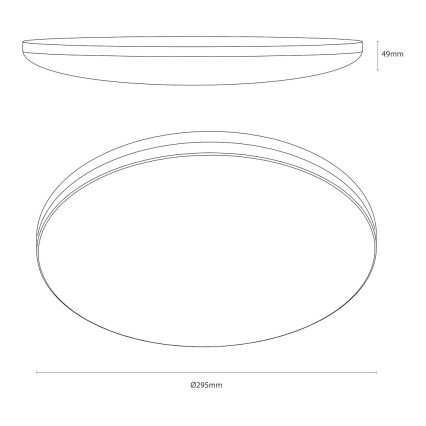 LED mennyezeti lámpatest HUGO LED/12/18/24W/230V 3000/4000/6500K átm. 30 cm IP54 fehér