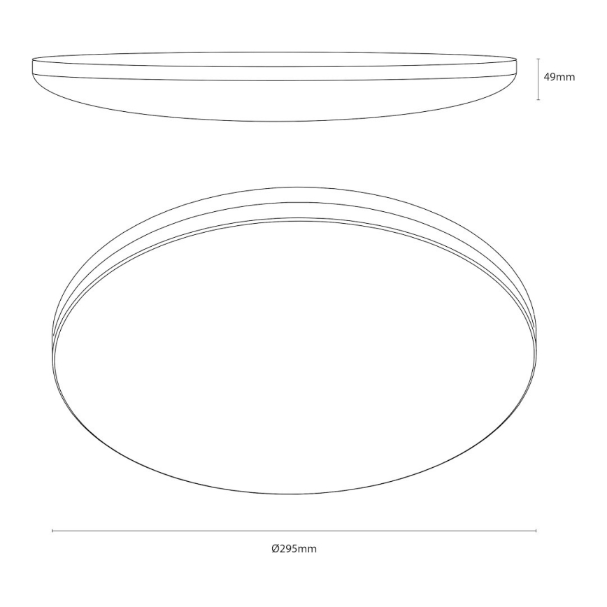LED mennyezeti lámpatest HUGO LED/12/18/24W/230V 3000/4000/6500K átm. 30 cm IP54 fekete