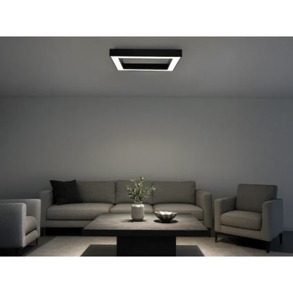 LED mennyezeti lámpatest LED/100W/230V 3000/4000/6500K 80x80 cm fekete