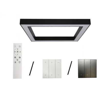 LED mennyezeti lámpatest LED/130W/230V 3000/4000/6500K 100x100 cm fekete