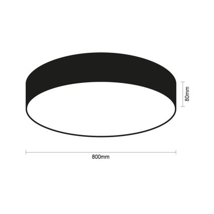 LED mennyezeti lámpatest LED/135W/230V 3000/4000/6500K Ø 80 cm fekete