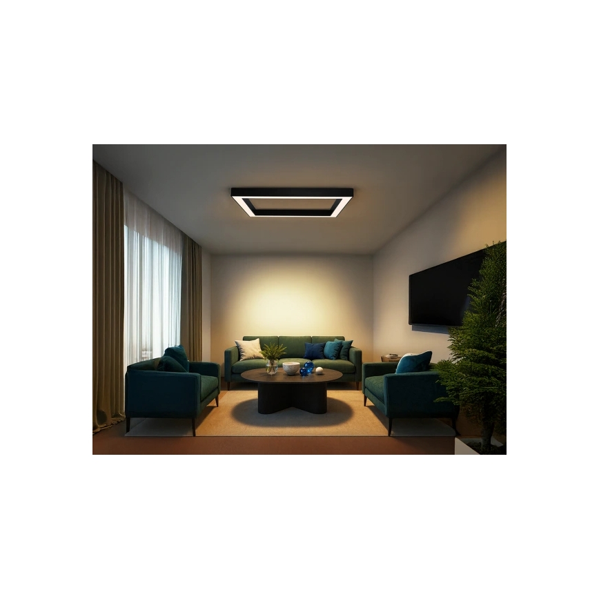 LED mennyezeti lámpatest LED/150W/230V 3000/4000/6500K 120x120 cm fekete