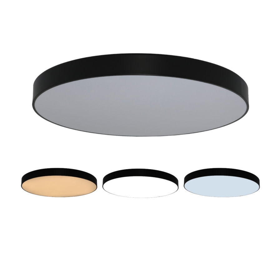 LED mennyezeti lámpatest LED/200W/230V 3000/4000/6500K átm. 100 cm fekete