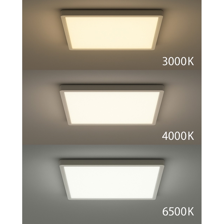 LED mennyezeti lámpatest LED/24W/230V 3000/4000/6500K 30x30 cm fehér