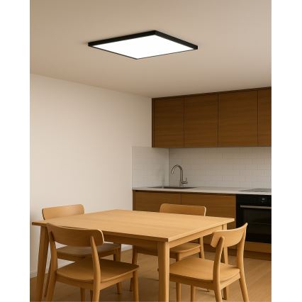 LED mennyezeti lámpatest LED/24W/230V 3000/4000/6500K 30x30 cm fekete