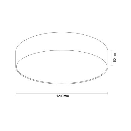 LED mennyezeti lámpatest LED/300W/230V 3000/4000/6500K átm. 120 cm fehér