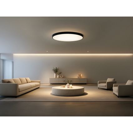 LED mennyezeti lámpatest LED/300W/230V 3000/4000/6500K Ø 120 cm fekete