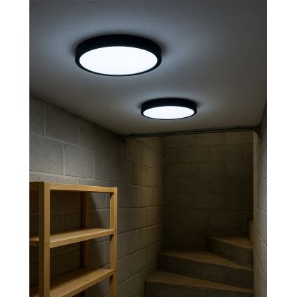 LED mennyezeti lámpatest LED/32W/230V 3000/4000/6500K átm. 40 cm fekete