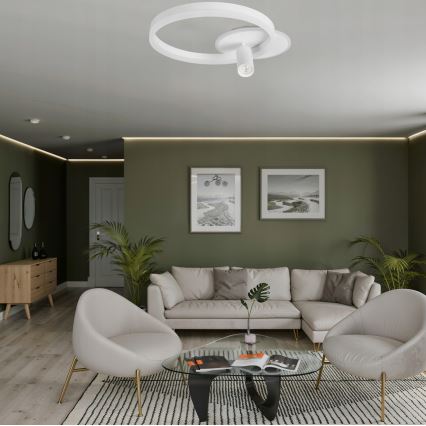 LED mennyezeti lámpatest LED/38W/230V + 1xGU10/30W fehér