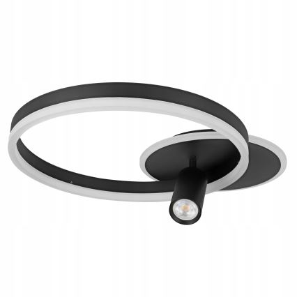 LED mennyezeti lámpatest LED/38W/230V + 1xGU10/30W fekete