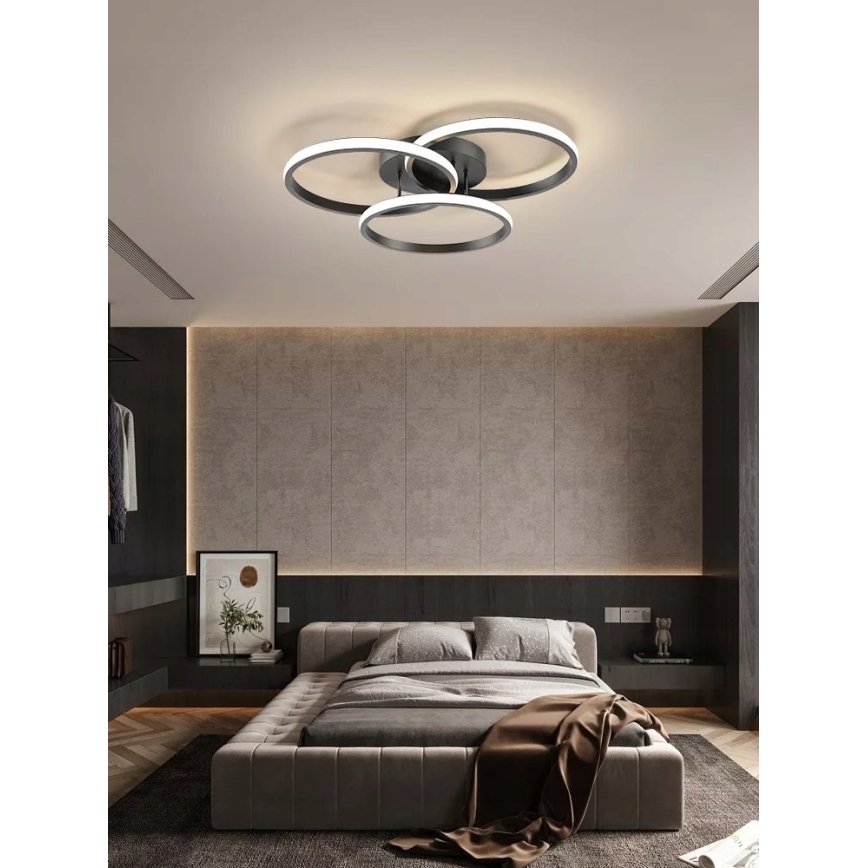 LED mennyezeti lámpatest LED/38W/230V fekete