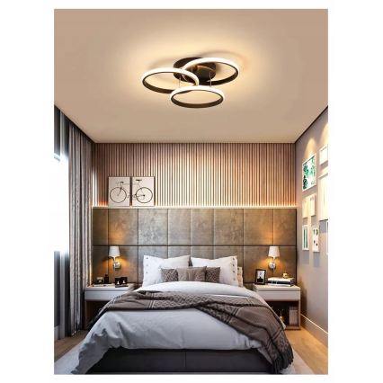 LED mennyezeti lámpatest LED/38W/230V fekete