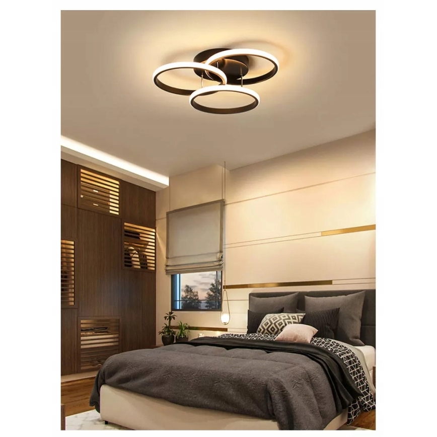 LED mennyezeti lámpatest LED/38W/230V fekete