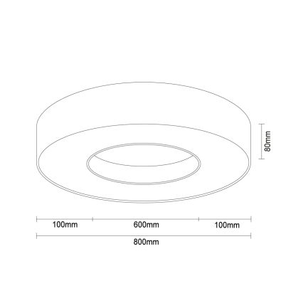 LED mennyezeti lámpatest LED/80W/230V 3000/4000/6500K Ø 80 cm fehér