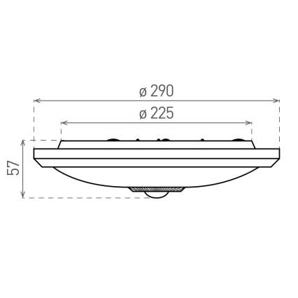 LED mennyezeti lámpa mozgás- és alkonyatérzékelővel LED/12W/230V átm. 29 cm fehér