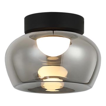 LED mennyezeti lámpatest NADIA LED/9W/230V, átm. 16 cm, füstszínű/fekete