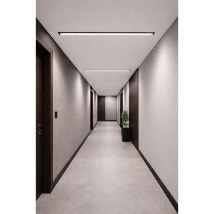 LED mennyezeti lámpatest REDOM LED/24W/230V 4000K 60 cm fekete