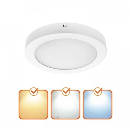 LED mennyezeti lámpatest SIGARO LED/24W/230V 3000/4000/6500K átm. 22 cm fehér