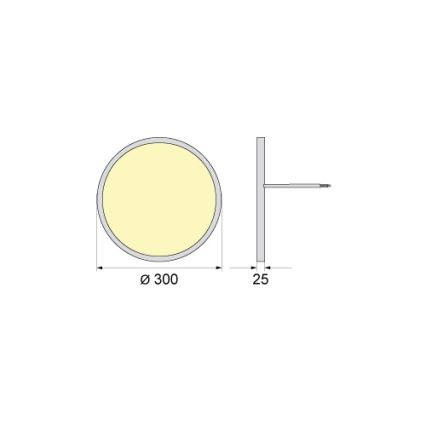 LED mennyezeti lámpatest SIMEN LED/24W/230V 4000K IP40 átmérő 30 cm fehér UGR19