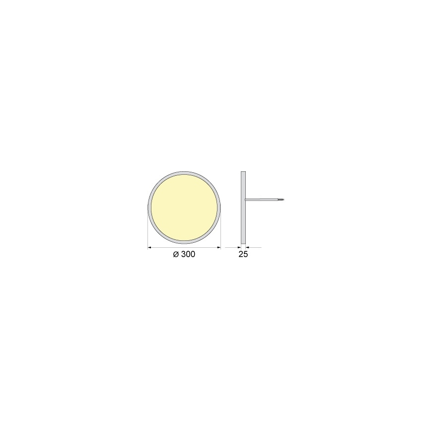 LED mennyezeti lámpatest SIMEN LED/24W/230V 4000K IP40 átmérő 30 cm fehér UGR19
