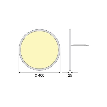 LED mennyezeti lámpatest SIMEN LED/32W/230V 4000K IP40 átm. 40 cm fehér UGR19