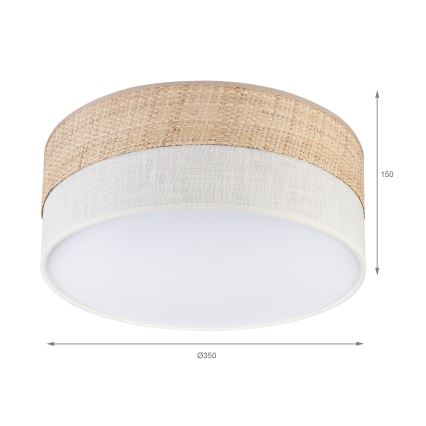 LED mennyezeti lámpa SIRJA BOHO LED/20W/230V 4000K átm. 35 cm bézs/krém