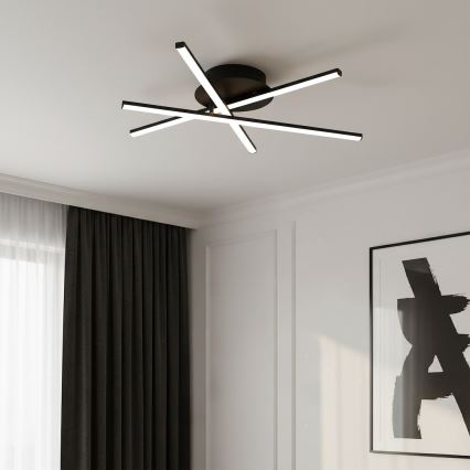 LED mennyezeti lámpatest STICK LED/12W/230V fekete