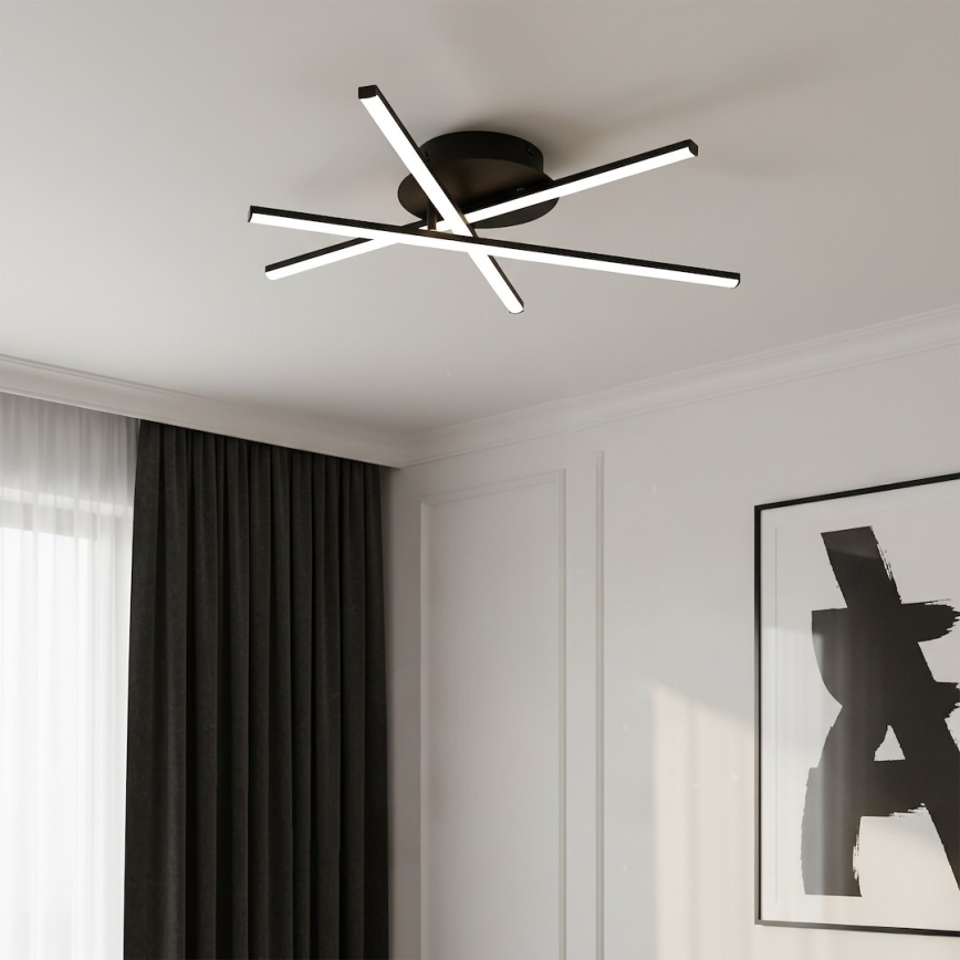 LED mennyezeti lámpatest STICK LED/12W/230V fekete
