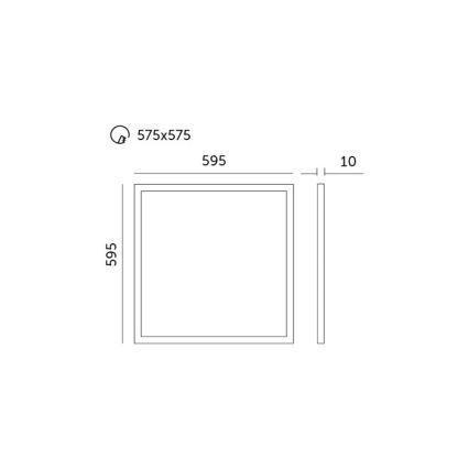 LED álmennyezeti panel BALIS LED/40W/230V 4000K 59,5x59,5 cm