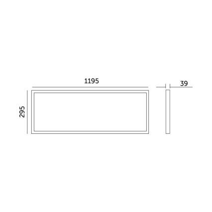 LED Mennyezeti panel BRISBANE LED/36W/230V 4000K 29,5x119 cm fehér