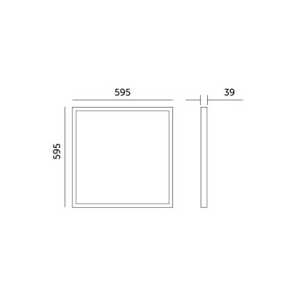 LED Mennyezeti panel BRISBANE LED/36W/230V 4000K 59,5x59,5 cm fekete