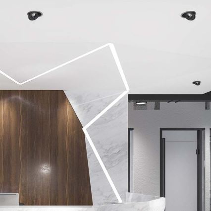 LED beépíthető spotlámpa LED/28W/230V 3000/4000/6400K átm. 20 cm fekete