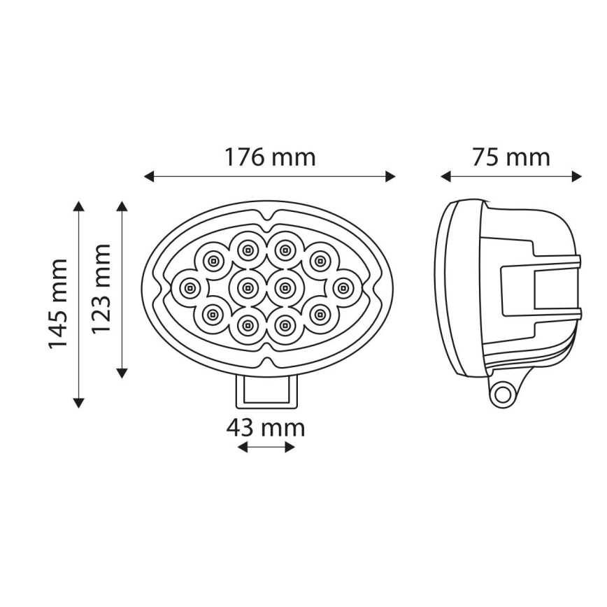 LED Munkalámpa CREE LED/36W/10-30V IP67 6000K